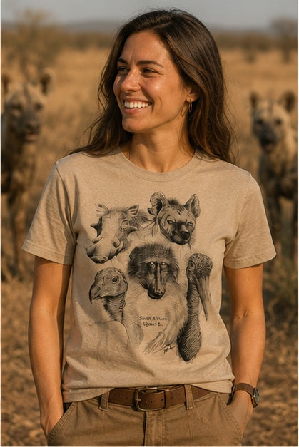 African wildlife T-shirt Collection - Hand-drawn