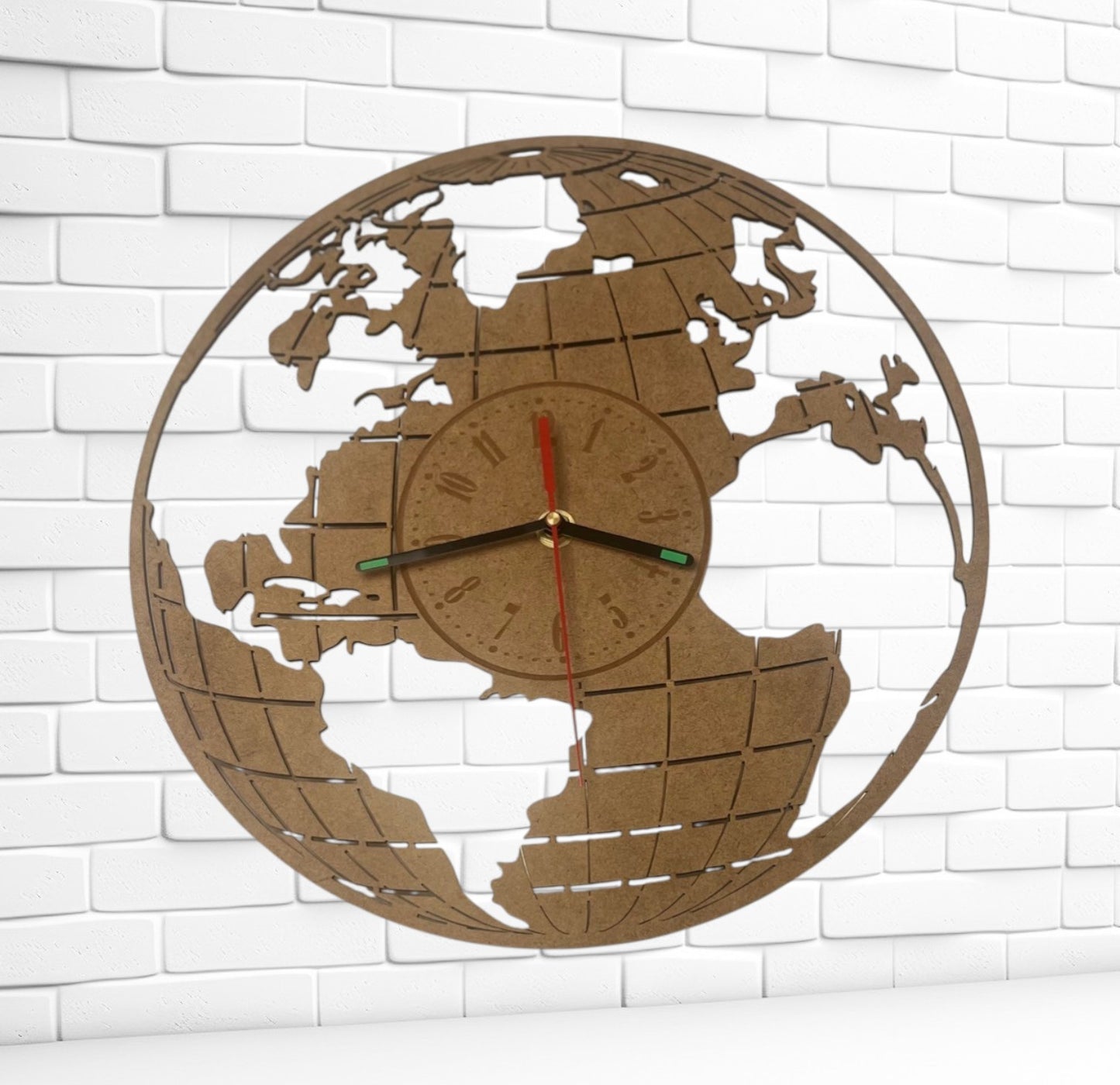 World Map Wall Clock